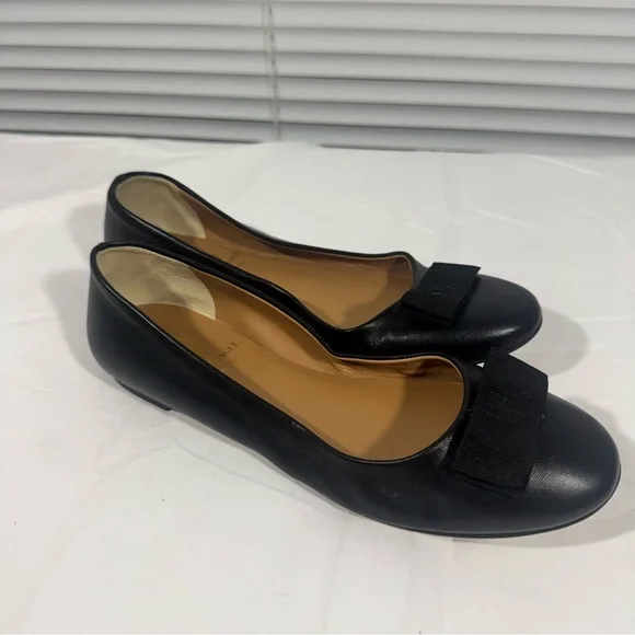 Bruno Magli Italian Leather Ballerina Flats with Bow | Euro size 38 US 7.5 - Picture 4 of 4